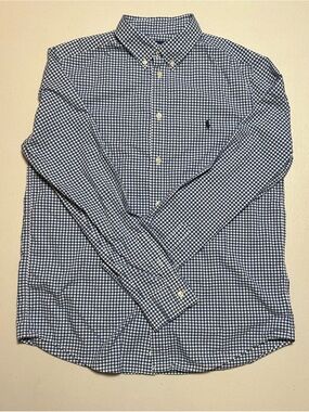 Polo by Ralph Lauren Boy’s Blue Check Button-Down Shirt - Size 18/20